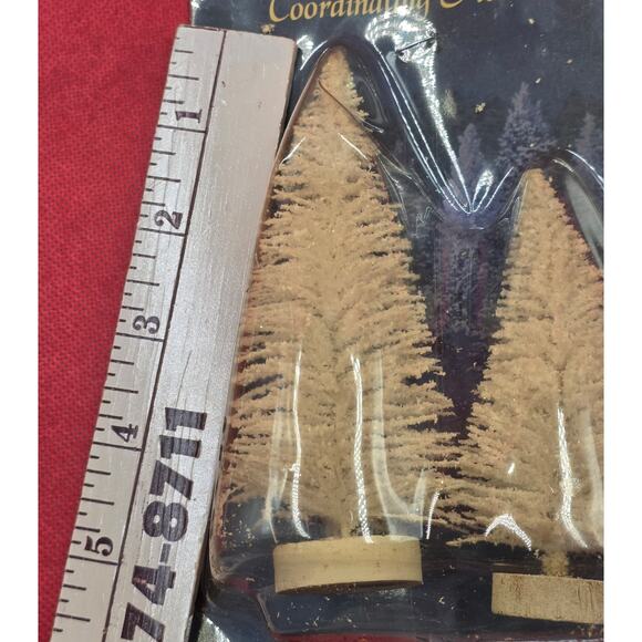 6 Cobblestone Corners Coordinating Accessories Pure White Snow Christmas Trees - Picture 3 of 3